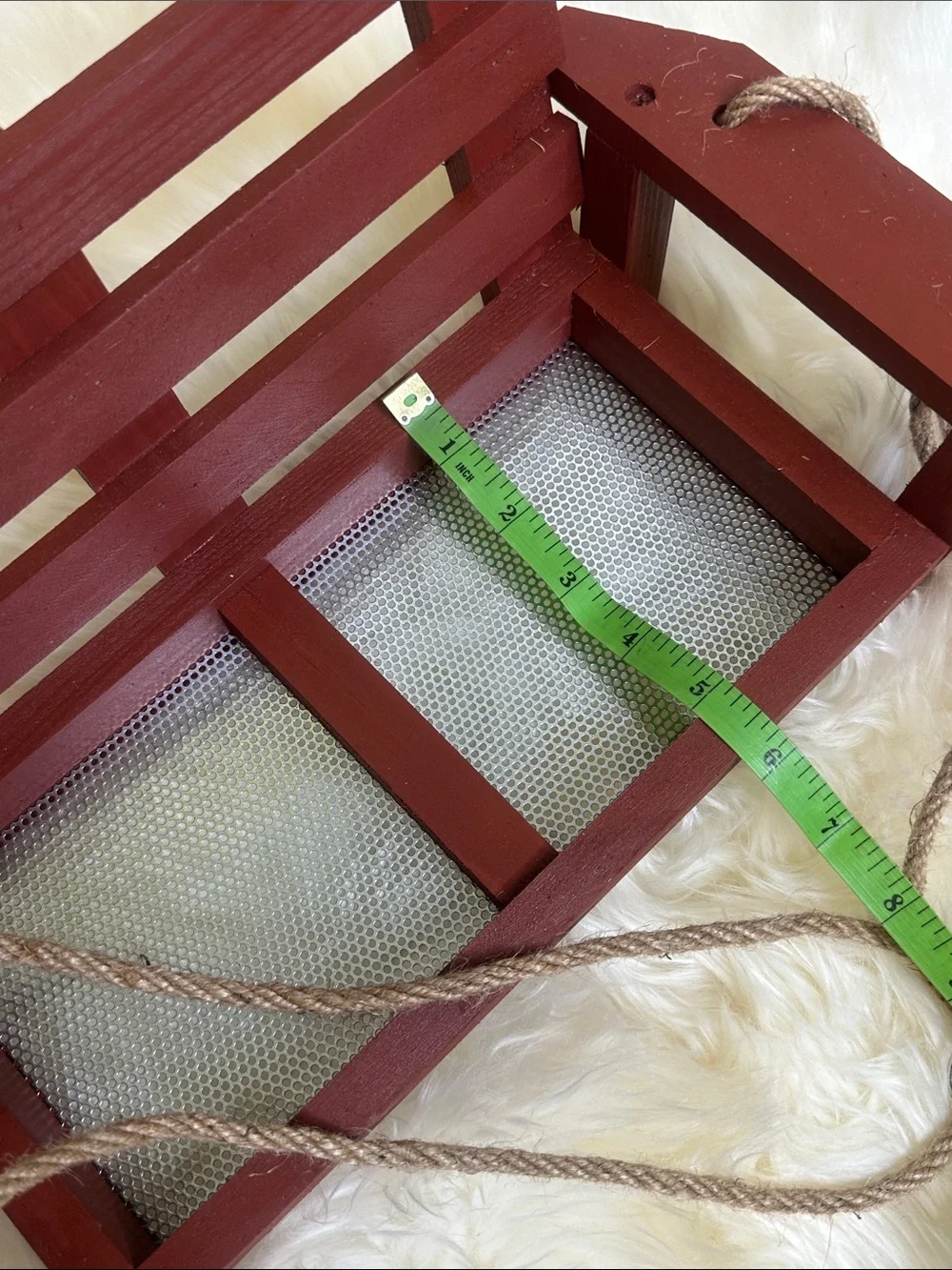 🆕NWT Belavi Rust Red Hanging Bench Bird Feeder